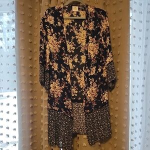 Floral Open Front Kimono